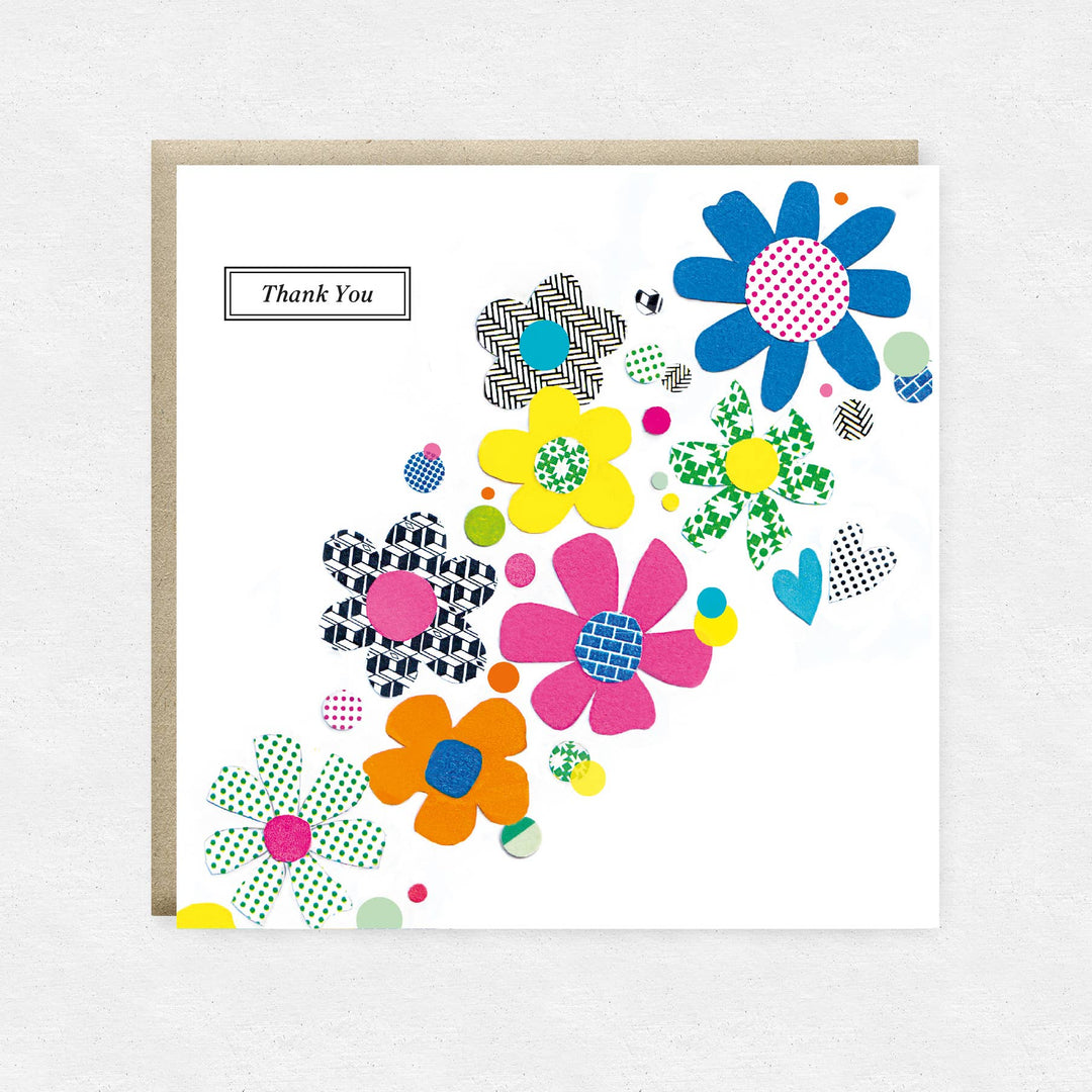 Happy Street - Thank You Flowers Greetings Card