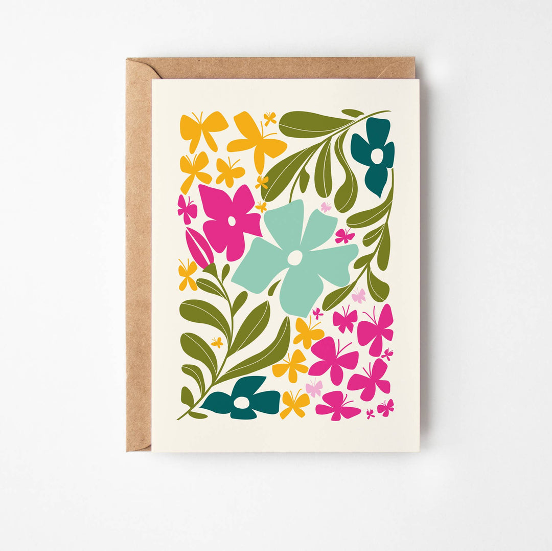 Happy Street - Butterflies Blank Greetings Card