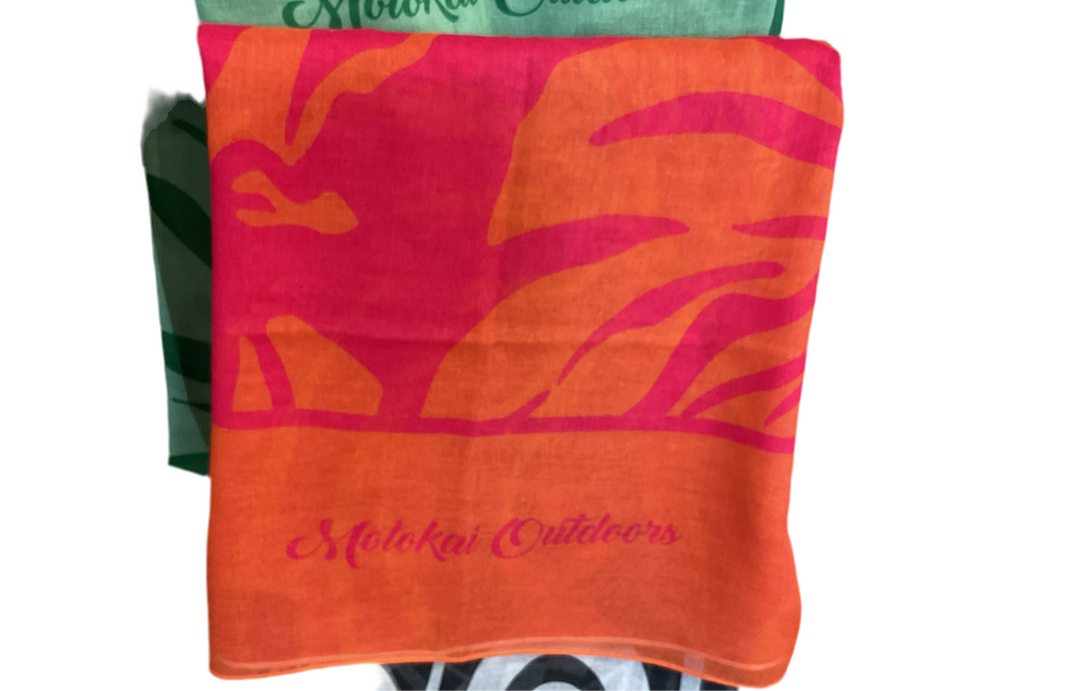 MolokaiOutdoors Tangerine/Hot Pink, Hibiscus Pareo