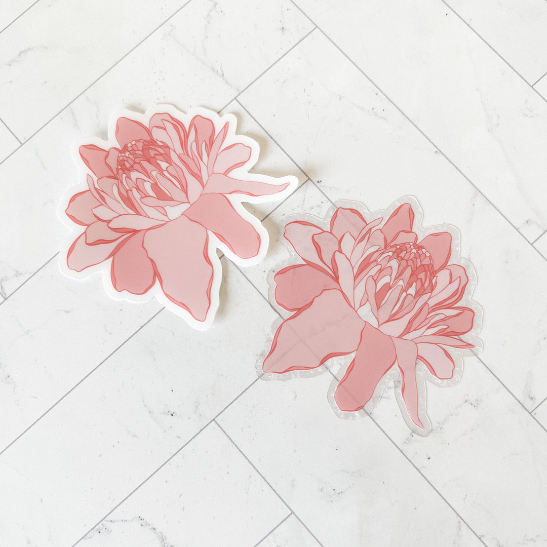 Kakou Collective - Pink Torch Ginger Vinyl Sticker