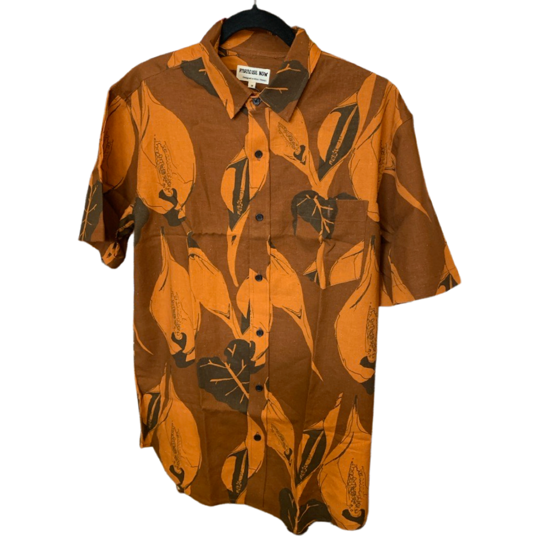 Pua Kalo Paradise Now Mens Aloha shirt