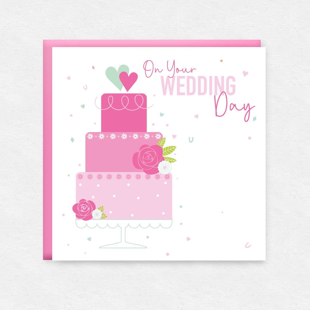 Happy Street - Wedding Greetings Card | Wedding Cake Card