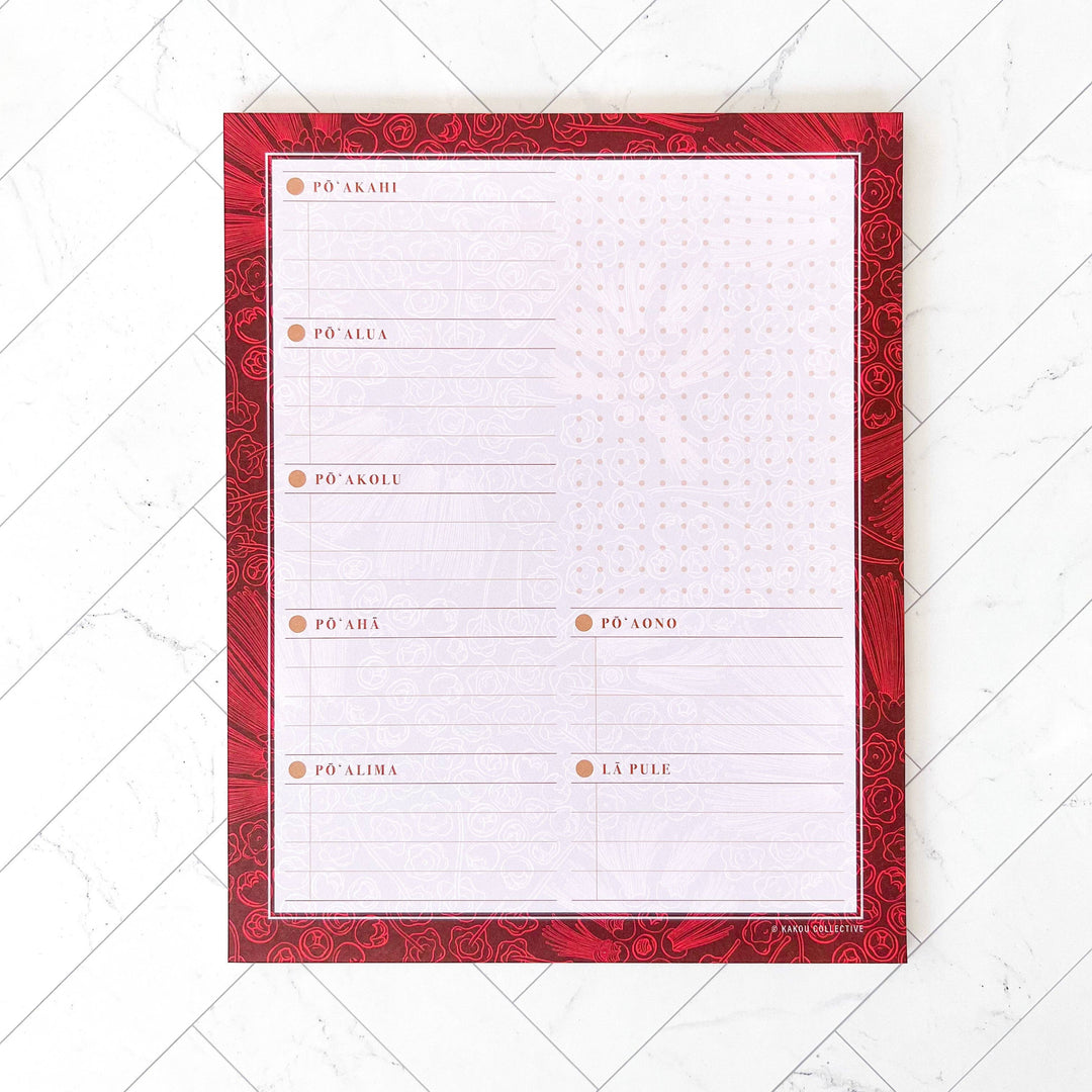 Kakou Collective - Ke Ola O Ka Ohia Lehua Notepad 8x10 in.