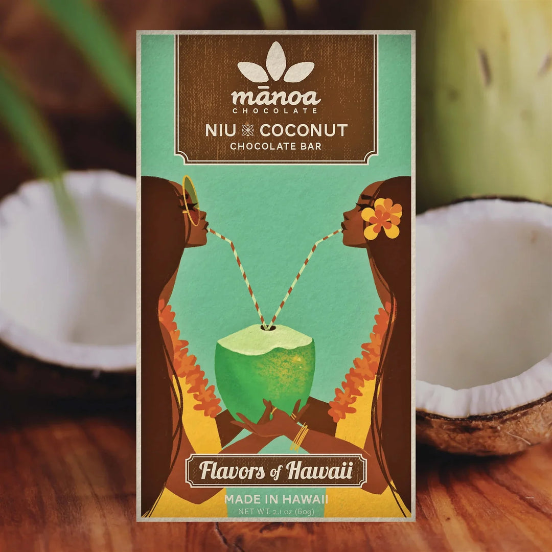 Manoa Chocolate Flavors of Hawaii Haupia Coconut 2.1 oz