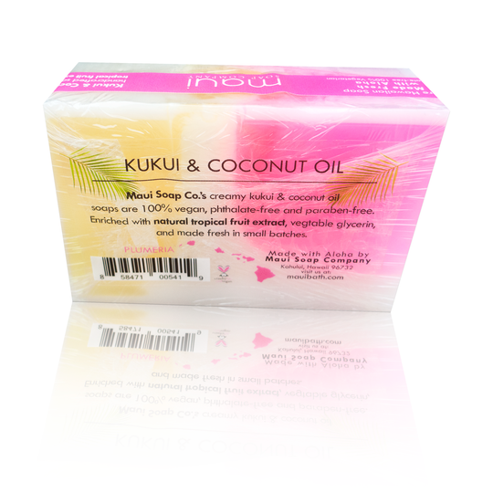 Plumeria Bar Soap with Kukui & Coconut Oil 6oz