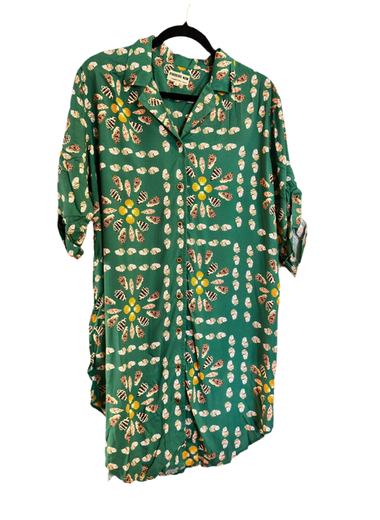 Womenʻs Shirt Dress in Shell Quilt