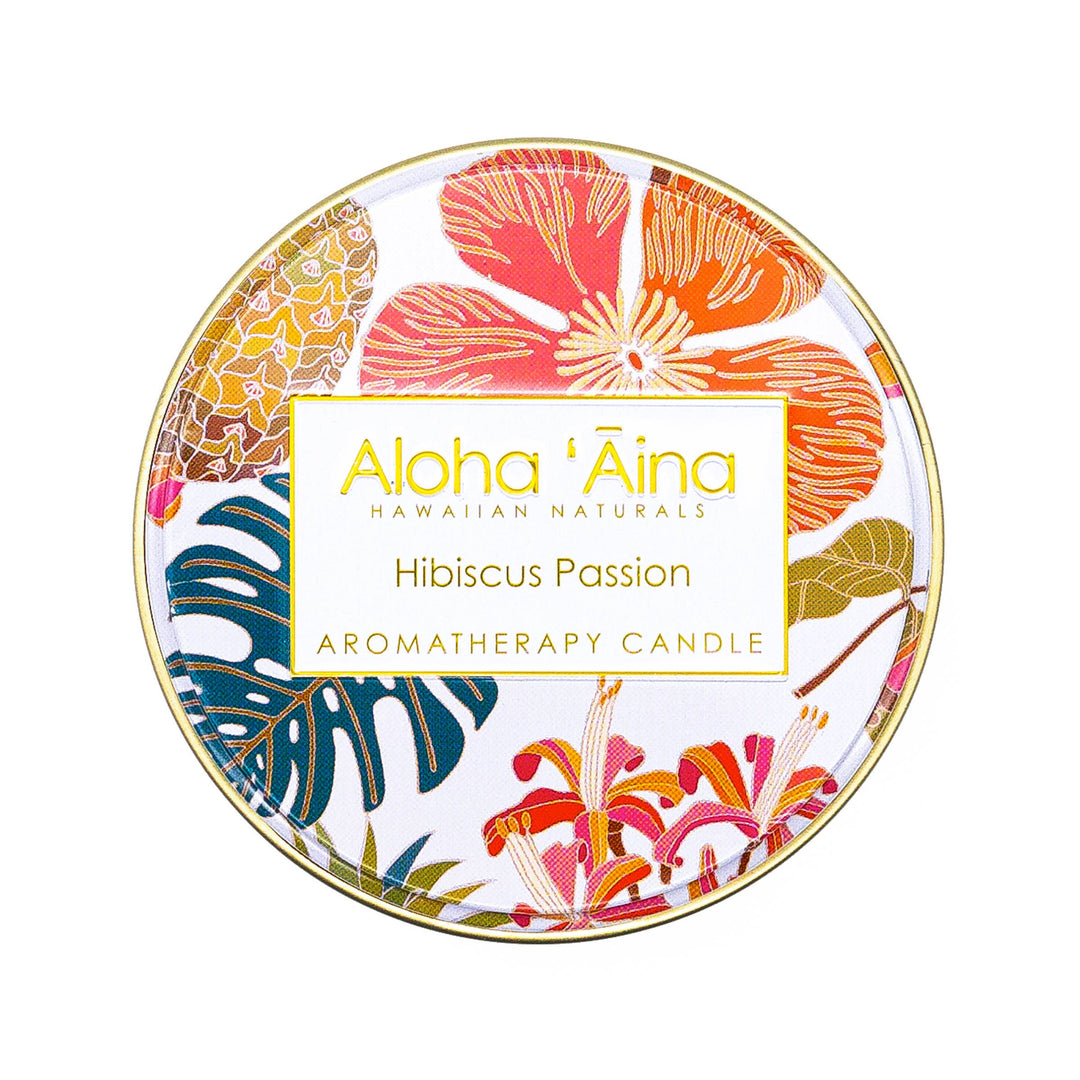 Aloha 'Aina - Hibiscus Passion Gold Tin Candle