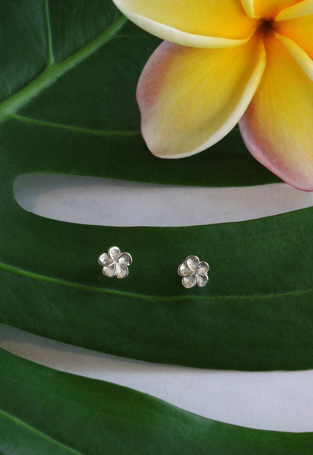 [KI•ELE] - Small Petal Plumeria Studs