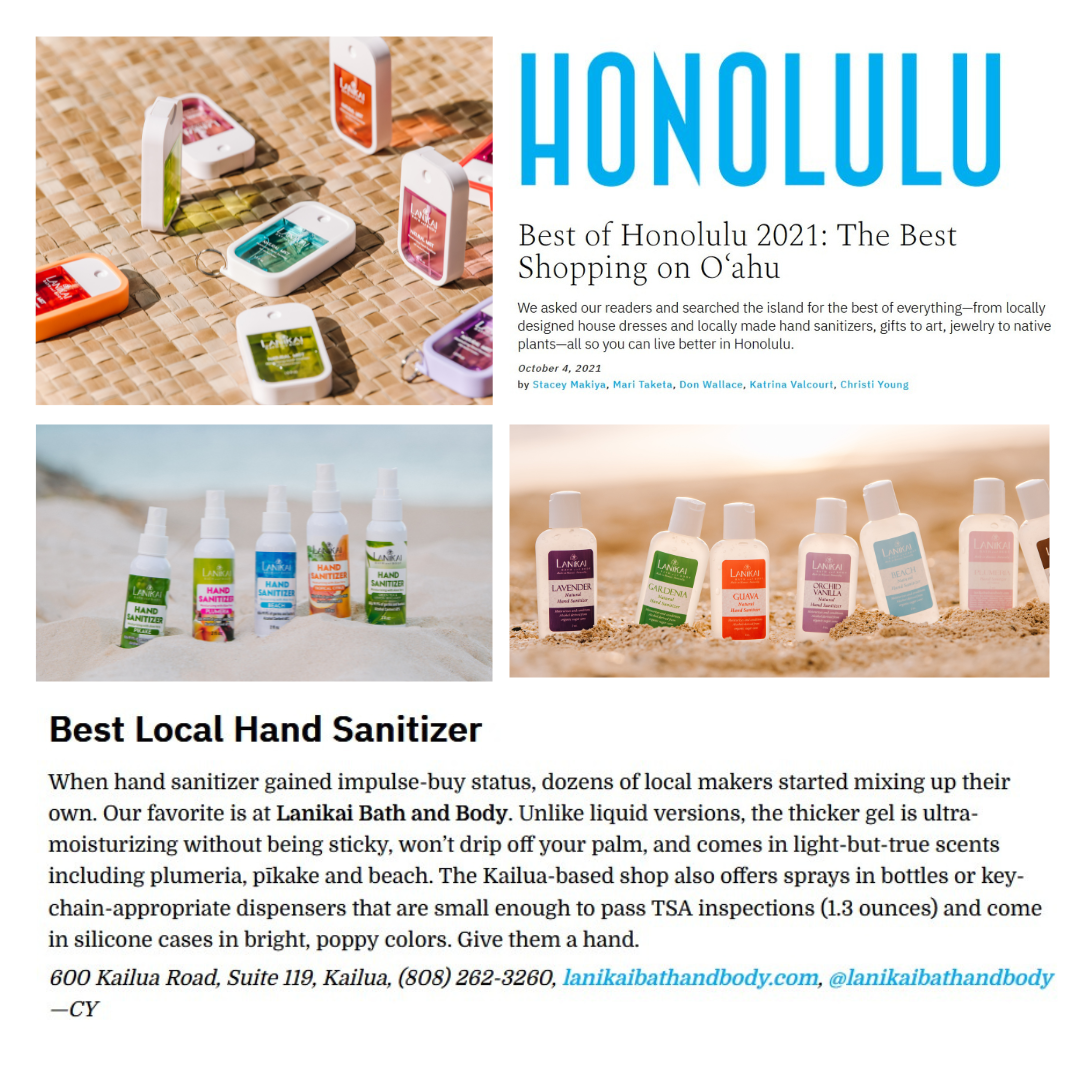 Lanikai  Bath and Body - Pocket Hand Sanitizer 1.3 oz, Natural, Refillable!