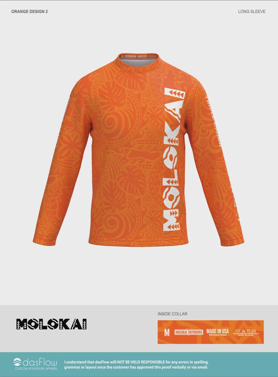 2026 Holokai Orange Rashguards (Long sleeve)
