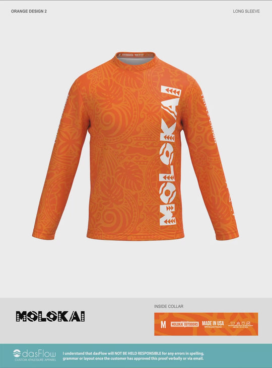 2026 Holokai Orange Rashguards (Long sleeve)