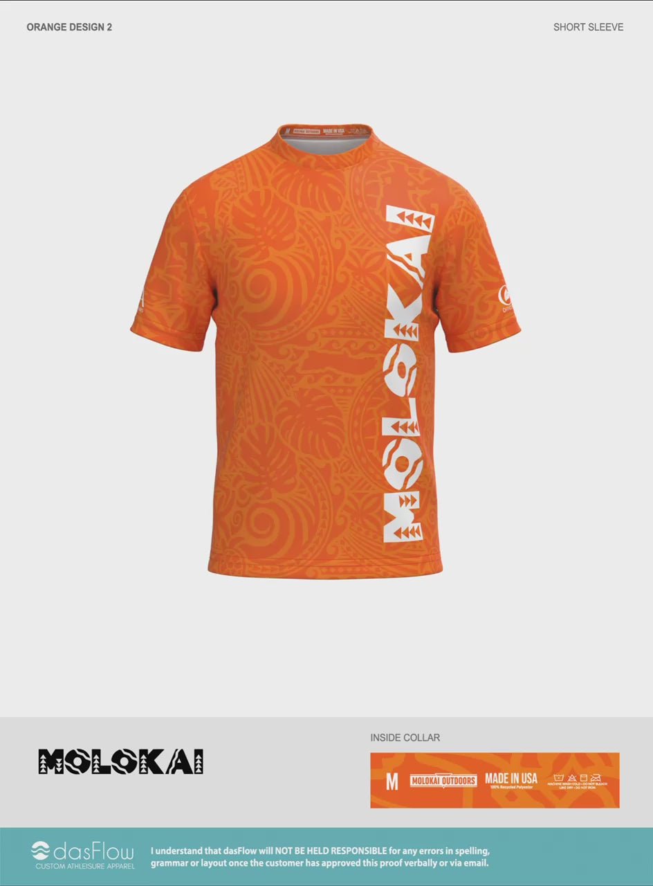 2026 Holokai Orange Rashguard (Short Sleeve)
